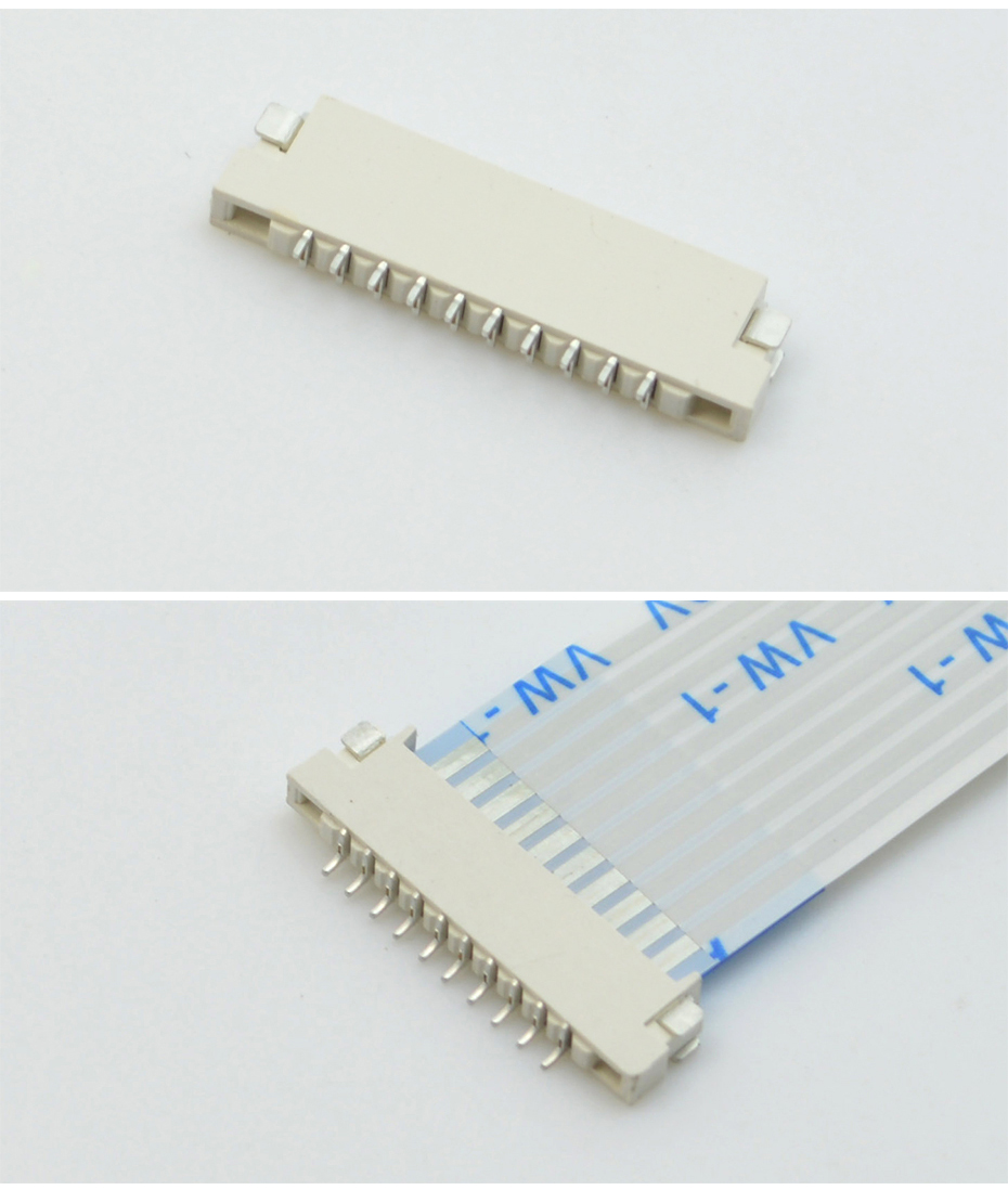 FPC/FFC扁平電纜接插件 軟排線連接器1.0MM 4-8P H1.5mm厚 雙面接,宏利