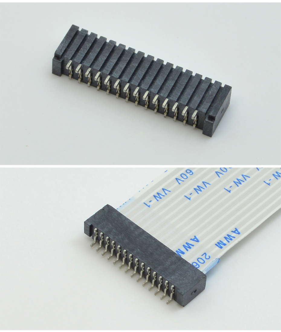 連接器fpc排線板-1.25間距fpc連接器fpc雙面接觸連接器-宏利