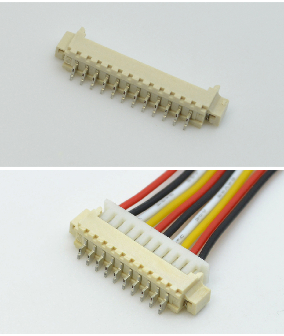 源頭廠家MX1.25mm耐高溫臥貼PCB插座頭1.25間距2-20P線對板連接器,宏利